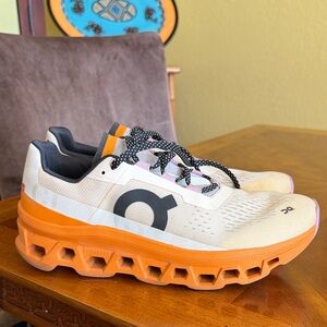 On Running Cloudtec Shoe in White, Orange & Black